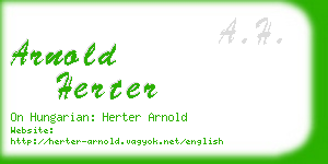 arnold herter business card